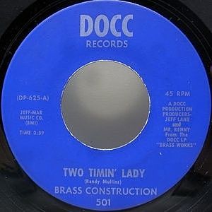 レコード画像：BRASS CONSTRUCTION / Two Timin Lady / Take It Easy