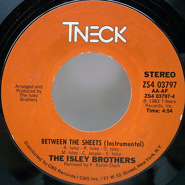 ISLEY BROTHERS Between The Sheets 7インチ