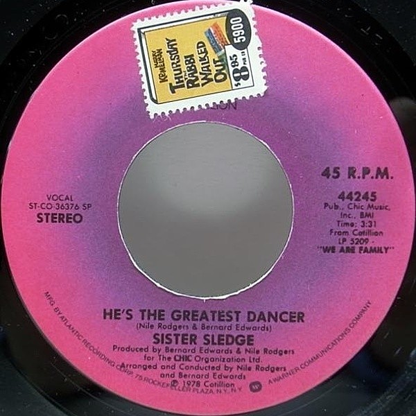 レコードメイン画像：名曲 7 SISTER SLEDGE He's The Greatest Dancer WILL SMITHネタ