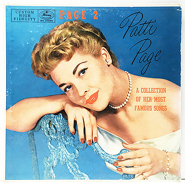 レコードメイン画像：稀少【青背景ジャケット】USオリジナル MONO 深溝 PATTI PAGE Page 2 - A Collection Of Her Most Famous Songs ('57 Mercury MG 20096)