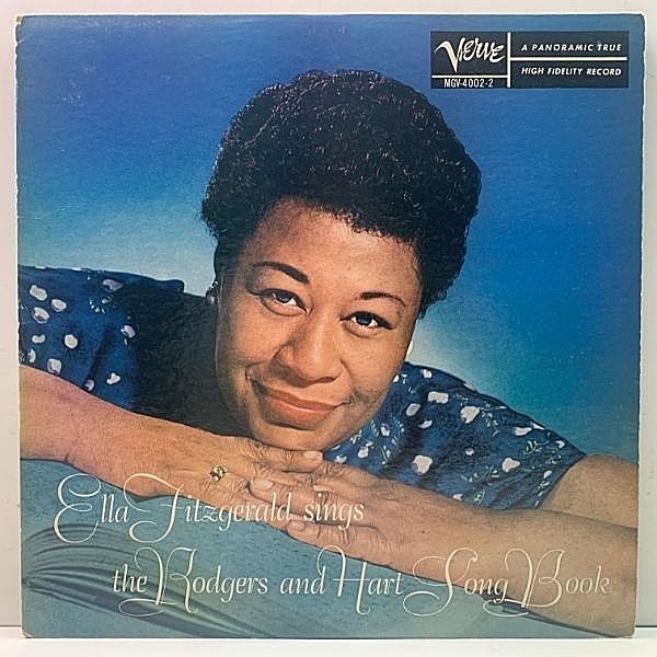 レコードメイン画像：2LP MONO US初期 Verveリム 深溝 ELLA FITZGERALD Sings The Rodgers And Hart Song Book ('56 Verve) 米モノラル 概ね良好！