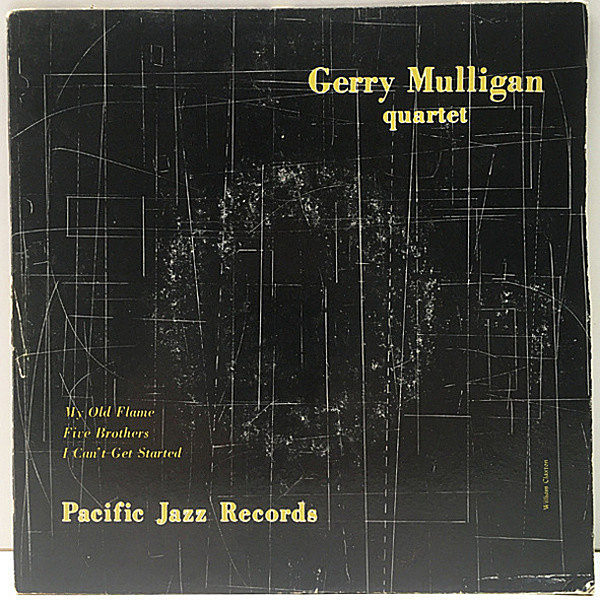 レコードメイン画像：良好盤!! 45回転 3曲 Ep 原盤 MONO USオリジナル GERRY MULLIGAN Quartet w./CHET BAKER ('54 Pacific Jazz) Carson Smith, Larry Bunker