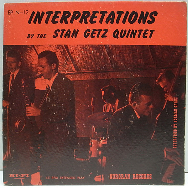 レコードメイン画像：EP / STAN GETZ Interpretations / NORGRAN N-12 7インチ Orig.