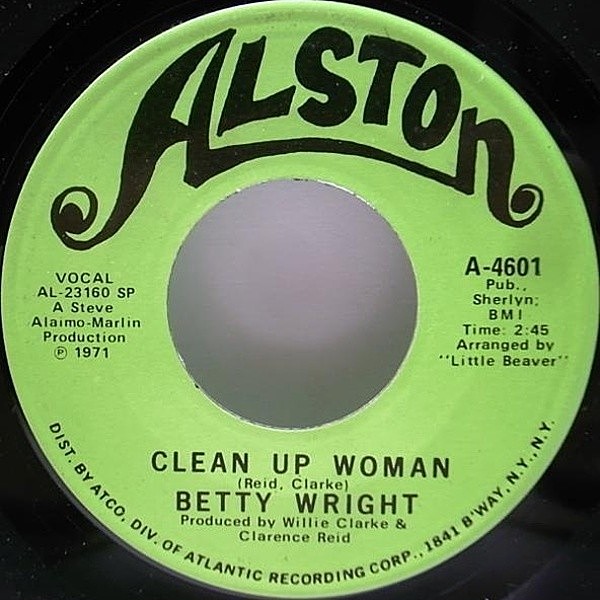レコードメイン画像：美盤 7 オリジナル MARY J BLIGE 小沢健二 ネタ BETTY WRIGHT Clean Up Woman ('71 Alston) 45 RPM