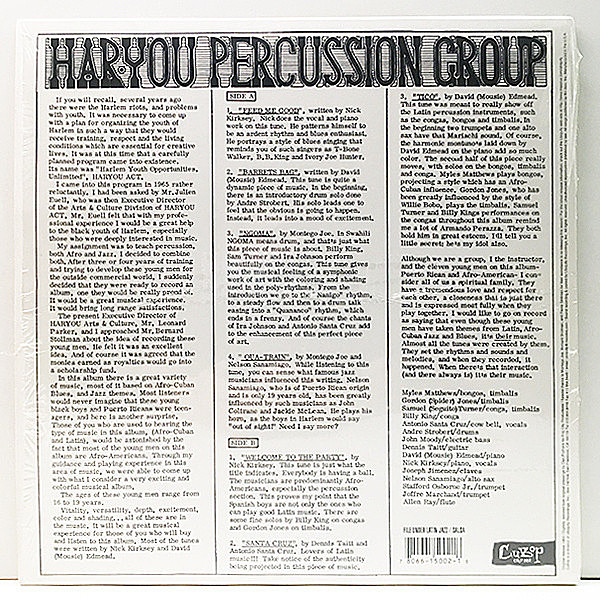 米LP Har-you Percussion Group Har-you Percussion Group CBLP002 CUBOP /00260 Har You Percussion Group/Har You Percussion Group CBLP002