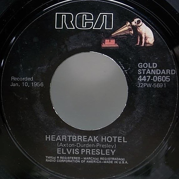 レコードメイン画像：US RCA Victor 7インチ ELVIS PRESLEY Heartbreak Hotel / EP 45