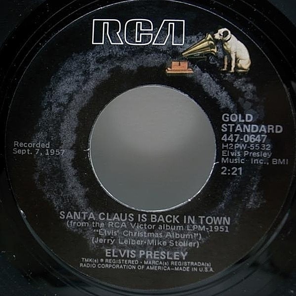 レコードメイン画像：US RCA 7インチ ELVIS PRESLEY Santa Claus Is Back In Town EP