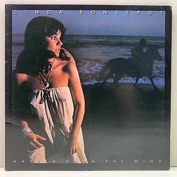 レコードメイン画像：良好品!! 初版 7E規格 青aラベ USオリジ LINDA RONSTADT Hasten Down The Wind ('76 Asylum) リンダ・ロンシュタット 風にさらわれた恋