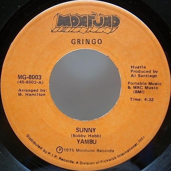 レコードメイン画像：SUNNYの軽快なDISCO FUNKカバー YAMBU オリジナル 試聴 7inch 45