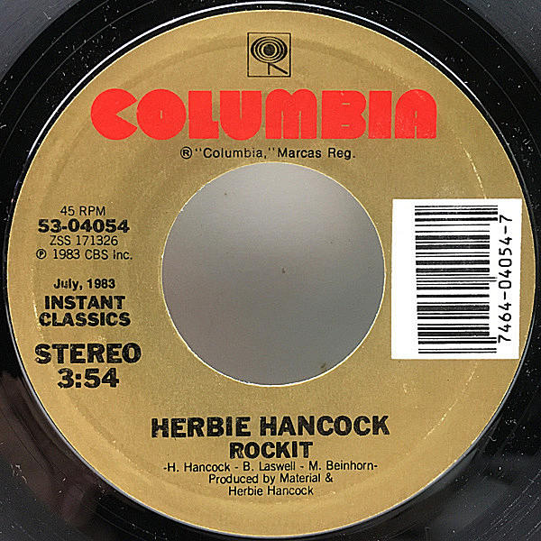 レコードメイン画像：美盤!! US 7インチ HERBIE HANCOCK Rockit ('83 Columbia) 弩級のエレクトロ～オールド・スクールクラシック！Future Shock