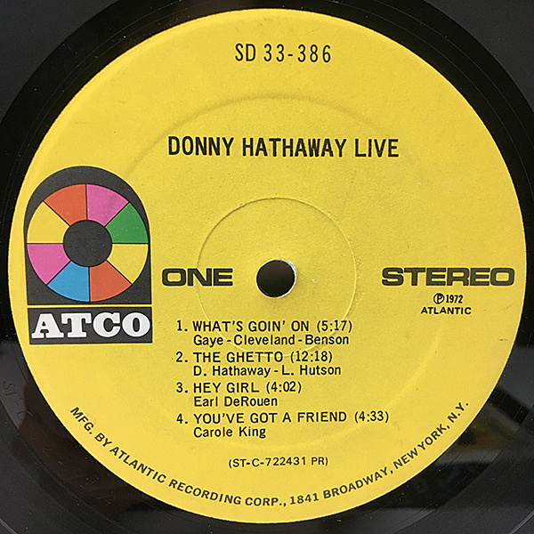 DONNY HATHAWAY / Live (LP) / ATCO | WAXPEND RECORDS