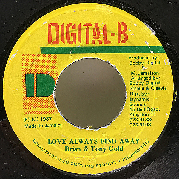 レコードメイン画像：【PEABO BRYSONのスウィート佳曲をカヴァー】7'' JAオリジナル BRIAN & TONY GOLD Love Always Find Away 名コンビ 最初期の作品
