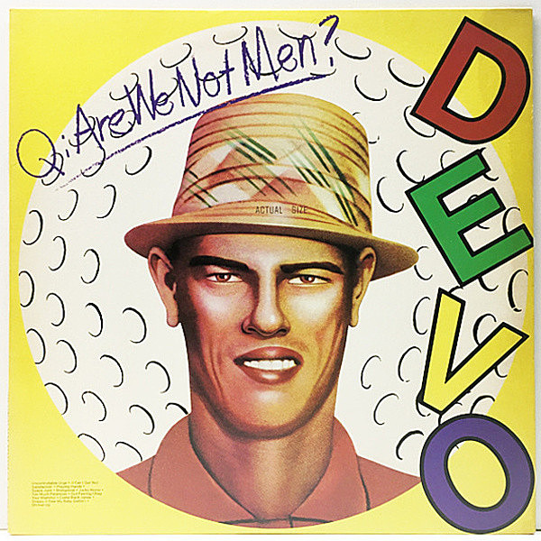 レコードメイン画像：美品!! 初版ボーダー横縞 USオリジナル DEVO Q: Are We Not Men? A: We Are Devo! ('78 Warner) 頽廃的美学論 名カヴァー Satisfaction 他