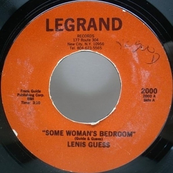 レコードメイン画像：レア 7インチ LENIS GUESS Some Woman's Bedroom / Just Ask Me