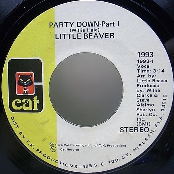レコードメイン画像：美盤!! 7インチ LITTLE BEAVER Party Down / US オリジナル 45