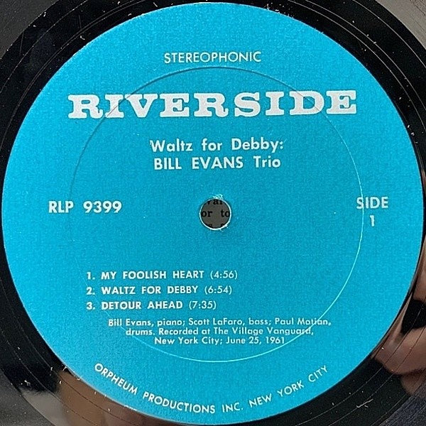 BILL EVANS / Waltz For Debby (LP) / Riverside | WAXPEND RECORDS