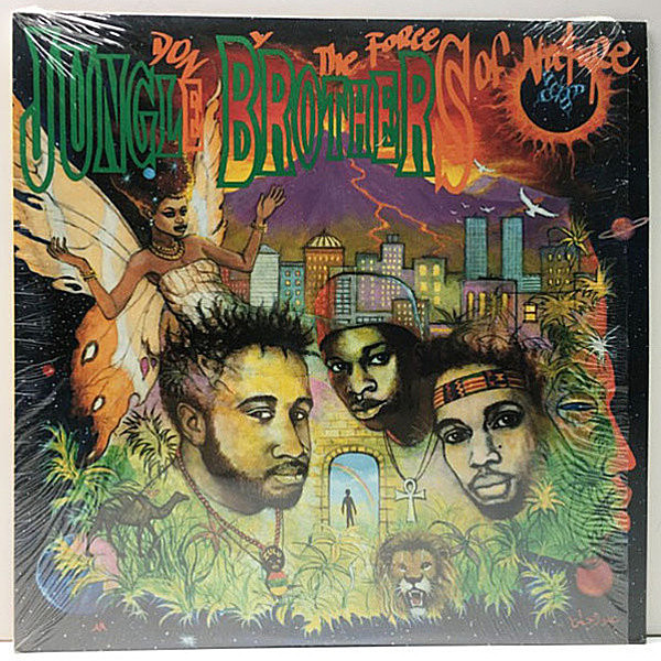 レコードメイン画像：シュリンク美品!! '89年 USオリジナル JUNGLE BROTHERS Done By The Forces Of Nature (Warner) テイ・トウワ, De La Soul, Q-Tip ほか