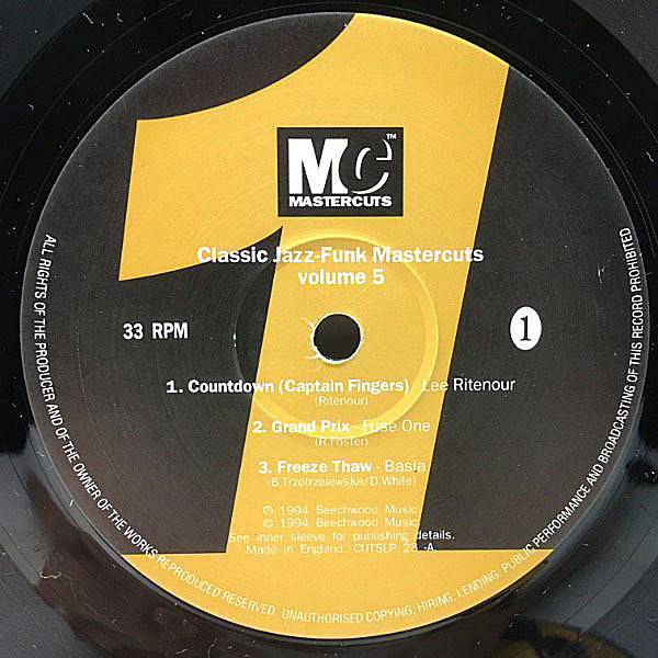VARIOUS / Classic Jazz Funk Mastercuts Volume 5 (LP