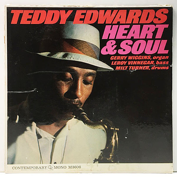 レコードメイン画像：USオリジナル MONO 深溝 TEDDY EDWARDS Heart & Soul ('69 Contemporary) ワンホーン・カルテット Leroy Vinnegar, Gerry Wiggins