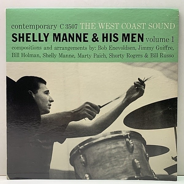 レコードメイン画像：レアな美品!! 裏2色 MONO 深溝 USオリジナル SHELLY MANNE & HIS MEN West Coast Sound Vol.1 (Contemporary) Art Pepper, Marty Paich