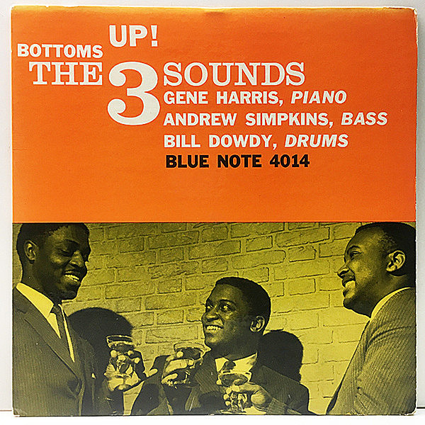 レコードメイン画像：MONO NY片溝 RVG 耳マーク 概ね良好!! 3 THREE SOUNDS Bottoms Up (Blue Note BLP 4014) モノラル US 初期プレス Lp