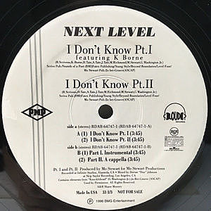 レコード画像：NEXT LEVEL / K-BORNE / I Don't Know