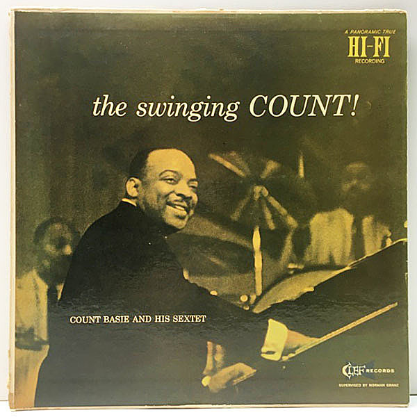 レコードメイン画像：ほぼ美盤!! 1st Clef オリジナル COUNT BASIE AND HIS SEXTET The Swinging Count | JOE NEWMAN, OSCAR PETERSON, FREDDIE GREEN ほか