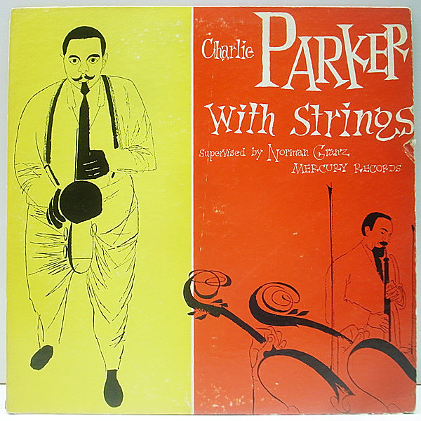 レコードメイン画像：レアな美盤!! 10インチ 初期Mercury TP無し CHARLIE PARKER With Strings チャーリー・パーカー 深溝 MONO フラット盤