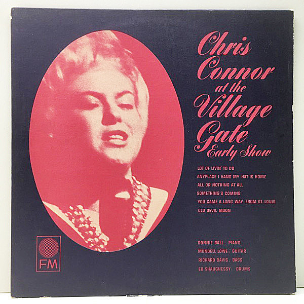 レコードメイン画像：USオリジナル MONO 深溝 CHRIS CONNOR At The Village Gate ('63 FM) Ronnie Ball, Mundell Lowe, Richard Davis 米 初回 モノラル Lp
