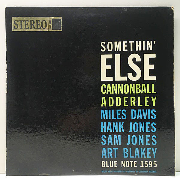 レコードメイン画像：USオリジナル【47WEST 深溝 レアなSTEREOの初回プレス】CANNONBALL ADDERLEY Somethin Else (Blue Note 1595) RVG刻印 耳[Ear] MILES DAVIS