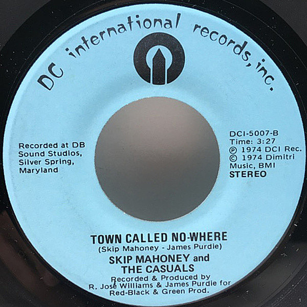 レコードメイン画像：【RARE SOUL FUNK 45's】美盤!! USオリジナル SKIP MAHONEY And THE CASUALS Seems Like / Town Called No Where 試聴 7'' SKIP MAHOANEY