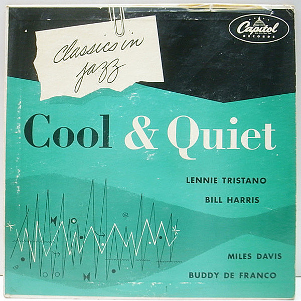 レコードメイン画像：10インチ FLAT 初回リング・パープル MONO オリジナル『Cool & Quiet』MILES DAVIS, LENNIE TRISTANO BUDDY DeFRANCO ('53 Capitol H371)