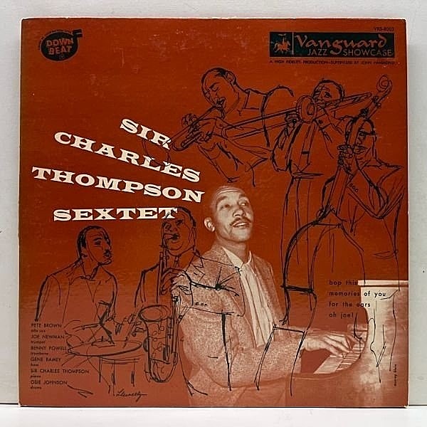 レコードメイン画像：美盤!! USオリジナル 10インチ FLAT 深溝 SIR CHARLES THOMPSON Sextet ('53 Vanguard) w/ Joe Newman, Benny Powell, Pete Brown