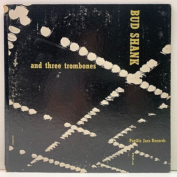レコードメイン画像：レアな良好盤!! 10インチ FLAT 米オリジナル BUD SHANK And [3] Three Trombones (Pacific Jazz 14) Claude Williamson, Shelly Manne