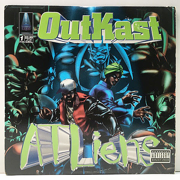 レコードメイン画像：良好!! 2Lp 米 USオリジナル OUTKAST ATLiens ('96 LaFace) Elevators, Jazzy Belle, Mainstream アウトキャスト 2ndアルバム 人気盤