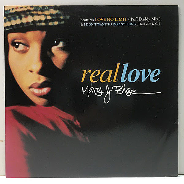 レコードメイン画像：UKオリジナル 12'' MARY J BLIGE Real Love ('93 MCA MCSX 1922) Love No Limit [Puff Daddy Mix] も収録した4曲入り メアリー J ブライジ