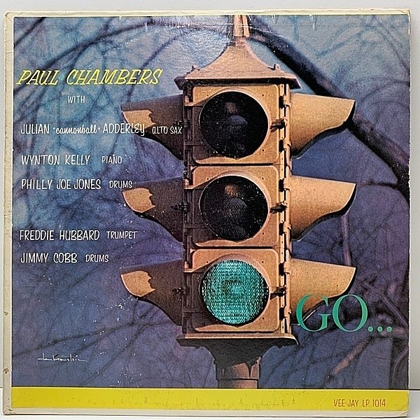 レコードメイン画像：良好!音抜群! MONO 1stマルーン 深溝 USオリジナル PAUL CHAMBERS Go (Vee Jay 3012) Freddie Hubbard, Cannonball Adderley, Wynton Kelly