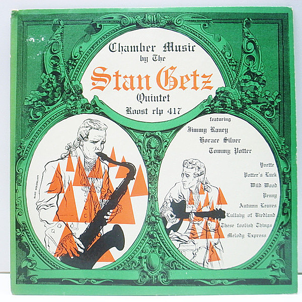 レコードメイン画像：10'' 原盤 FLAT US 完全オリジナル Chamber Music By The STAN GETZ QUINTET (Roost 417) Horace Silverの初録を含む歴史的名盤