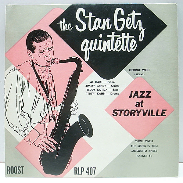 レコードメイン画像：良品!! 10インチ原盤 FLAT 深溝 MONO 完全オリジナル STAN GETZ Jazz At Storyville (Royal Roost RLP 407) AL HAIG, JIMMY RANEY ほか