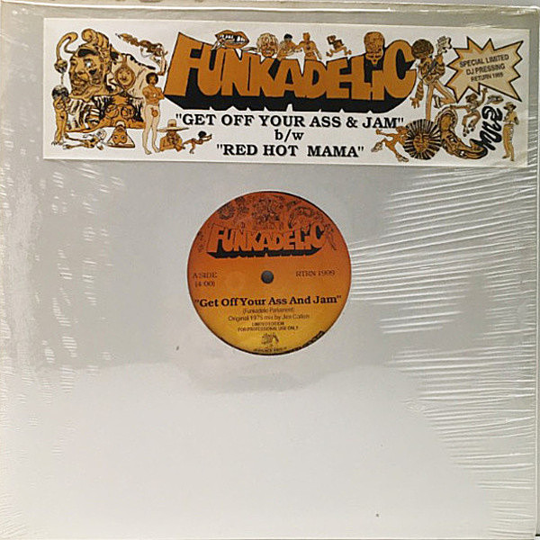 レコードメイン画像：【USプロモオンリー LTD. 12インチ】シュリンク美品!! FUNKADELIC Get Off Your Ass And Jam / Red Hot Mama サンプリング ネタ