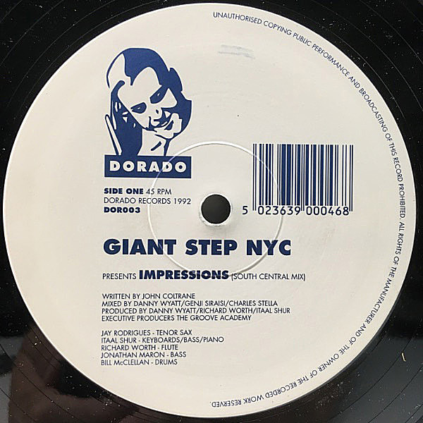 レコードメイン画像：【JOHN COLTRANE佳曲の鮮やかなアシッドジャズ・カヴァー】UKオンリー GIANT STEP NYC Impressions ('92 Dorado) Acid Jazz