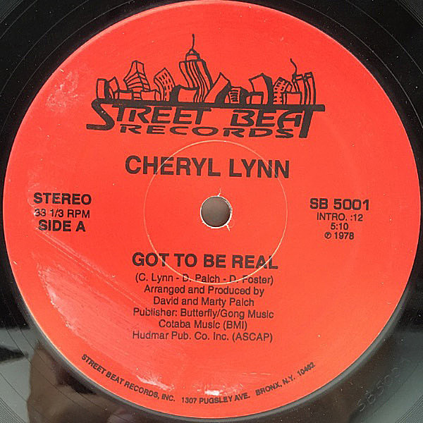 レコードメイン画像：【5:10オリジナルVer.含む】CHERYL LYNN Got To Be Real (Street Beat) US アンオフィシャル 12 シェリル・リン 不朽のダンス・クラシック