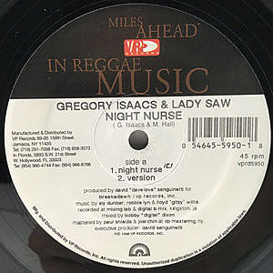 レコード画像：GREGORY ISAACS / LADY SAW / Night Nurse