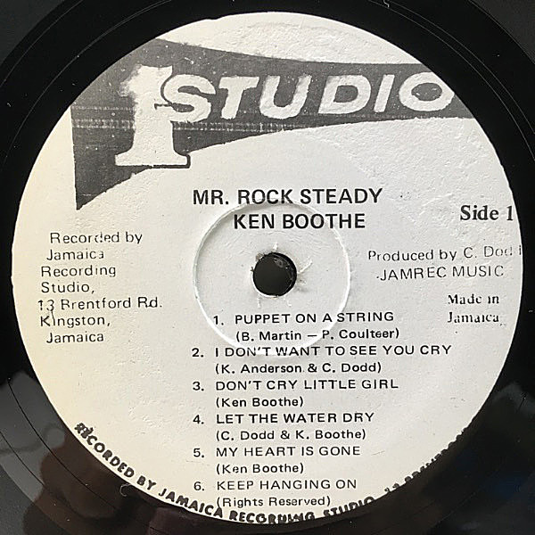 KEN BOOTHE / Mr. Rock Steady (LP) / Studio One | WAXPEND RECORDS