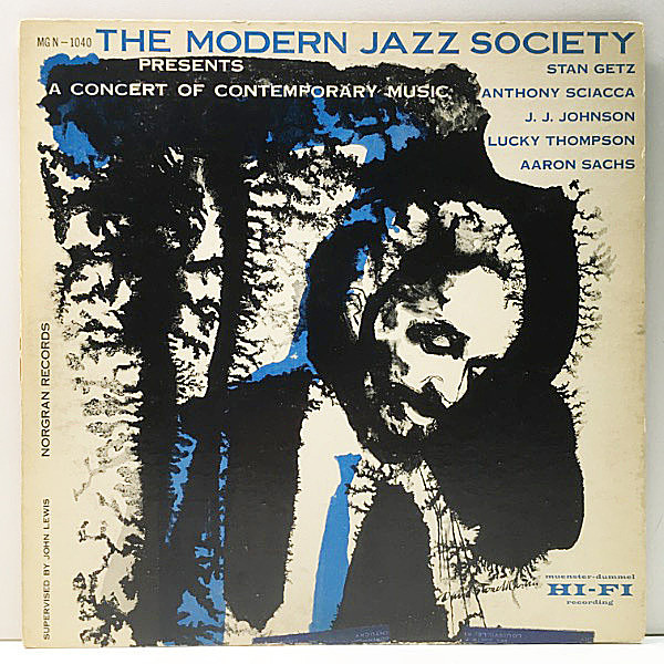 レコードメイン画像：【John Lewis, Stan Getz, Lucky Thompson】1st 黄Norgran 米オリジナル MODERN JAZZ SOCIETY A Concert Of Contemporary (MG N-1040)
