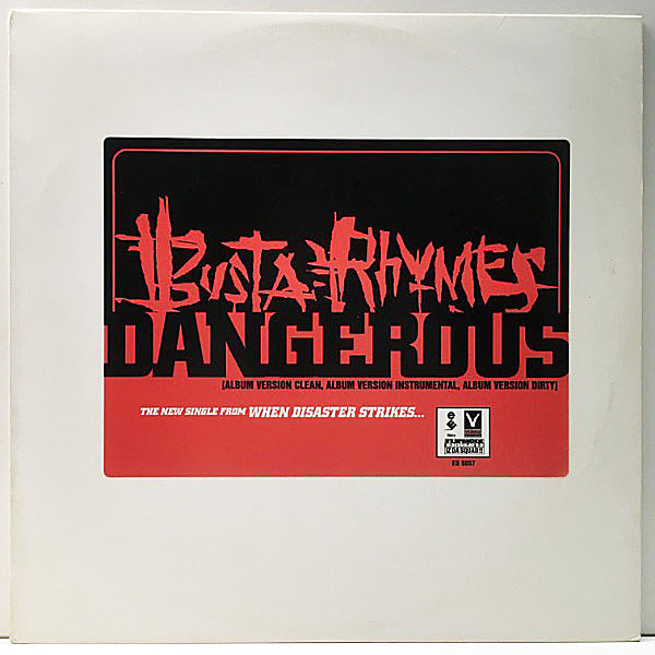 レコードメイン画像：プロモ 12'' 美盤!! USオリジナル BUSTA RHYMES Dangerous ('97 Elektra ED 6057) アルバム When Disaster Strikes... からのPromo Cut