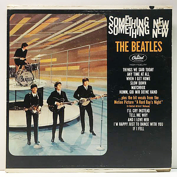 レコードメイン画像：MONO 米 USオリジナル 虹リム AudioMatrix刻印 THE BEATLES Something New ('64 Capitol) I WANT TO HOLD YOUR HAND 独語ヴァージョン