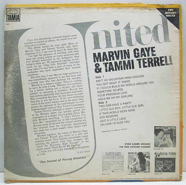 Marvin Gaye & Tammi Terrell 新品未開封LP 重量盤 Marvin Gaye & Tammi Terrell – United – Vinyl (LP, Album