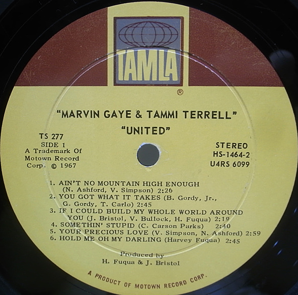 Marvin Gaye & Tammi Terrell 新品未開封LP 重量盤 Marvin Gaye & Tammi Terrell – United – Vinyl (LP, Mono