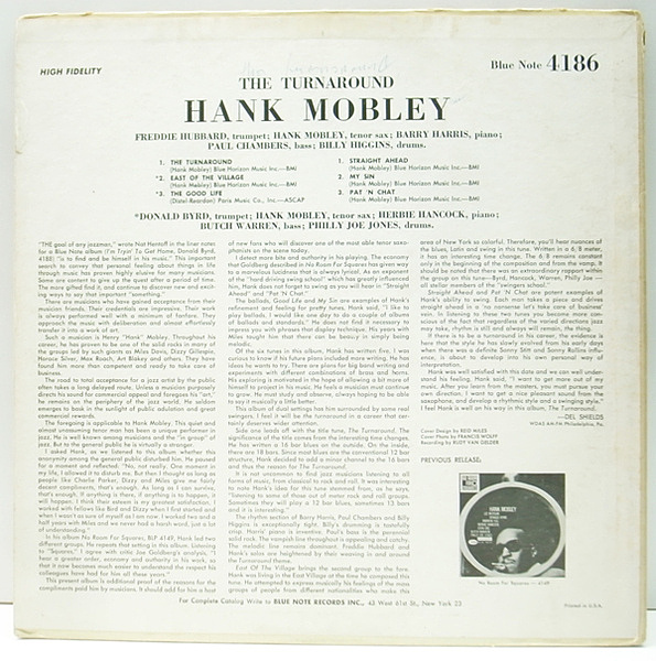 HANK MOBLEY / The Turnaround LP / Blue Note WAXPEND RECORDS